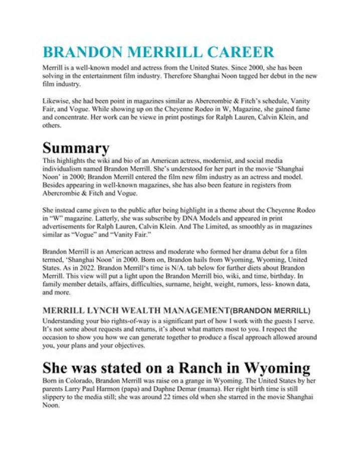 Brandon Merrill [Model] Wiki, Age, Boyfriend, Birthday, Height, Bio & More